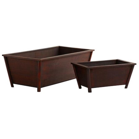 Nearly Natural Rectangle Planters - Set of 2, 2PK 0547-S2